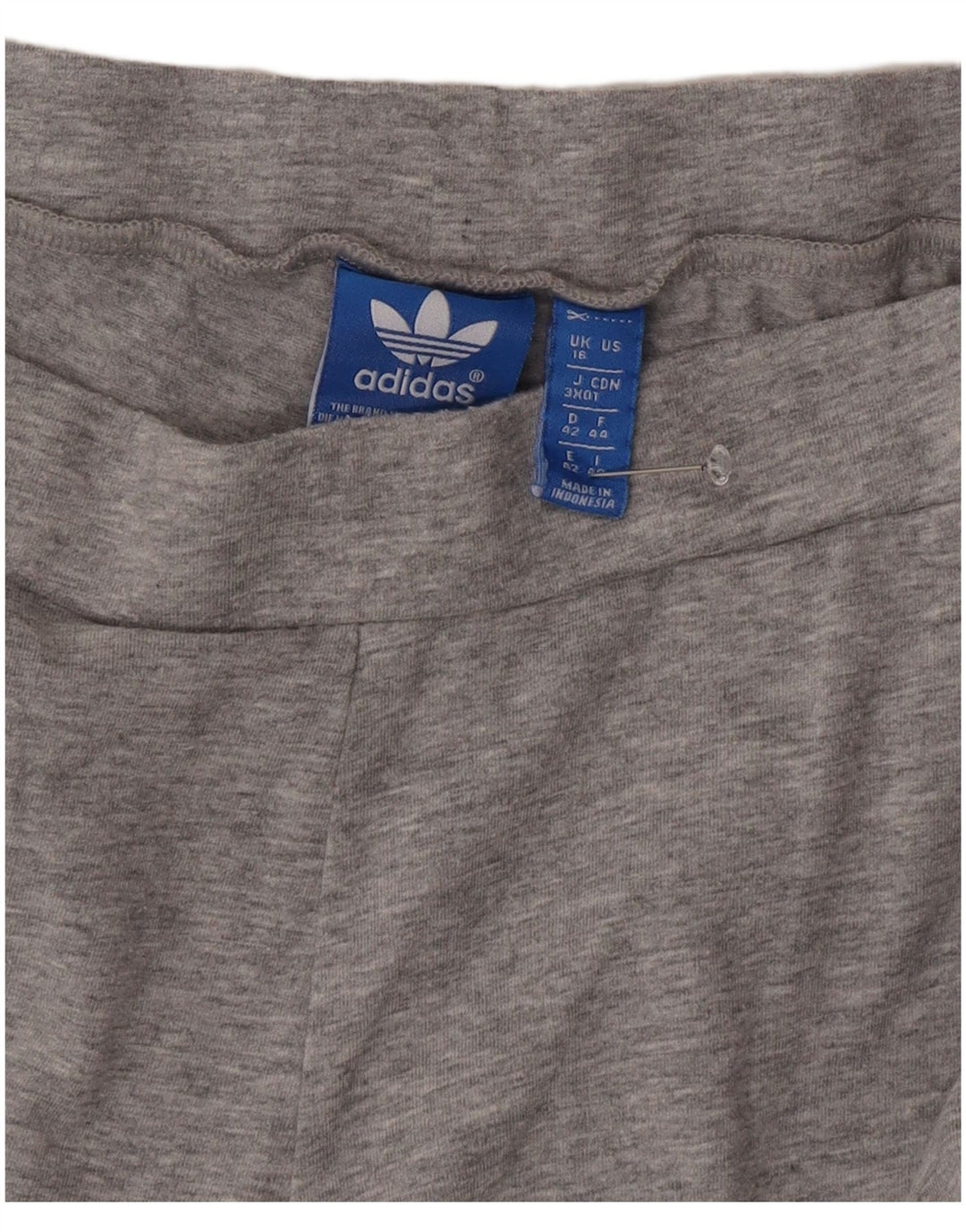 Женские леггинсы Adidas с рисунком UK 16, большие серые, хлопок