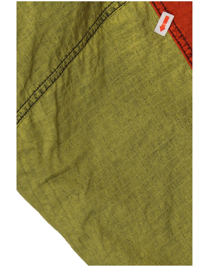 Винтажный мужской лыжный комбинезон с капюшоном IT 52, большой синий, полиамид с цветными блоками