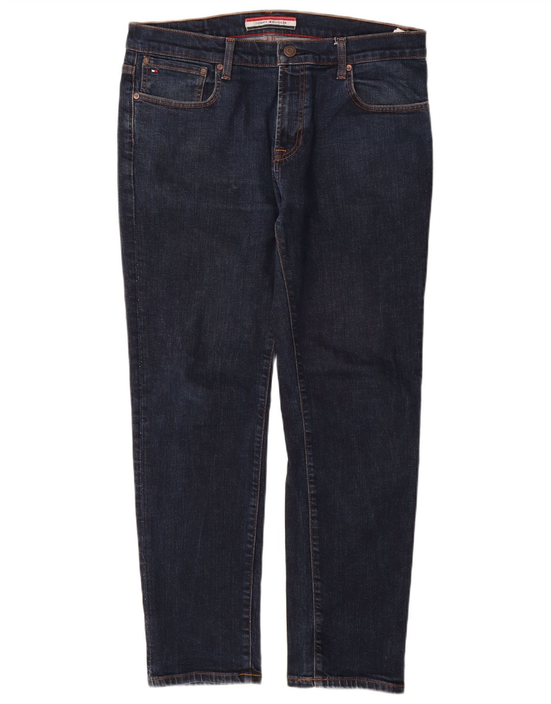 TOMMY HILFIGER Мужские узкие джинсы W34 L30 Темно-синие хлопковые