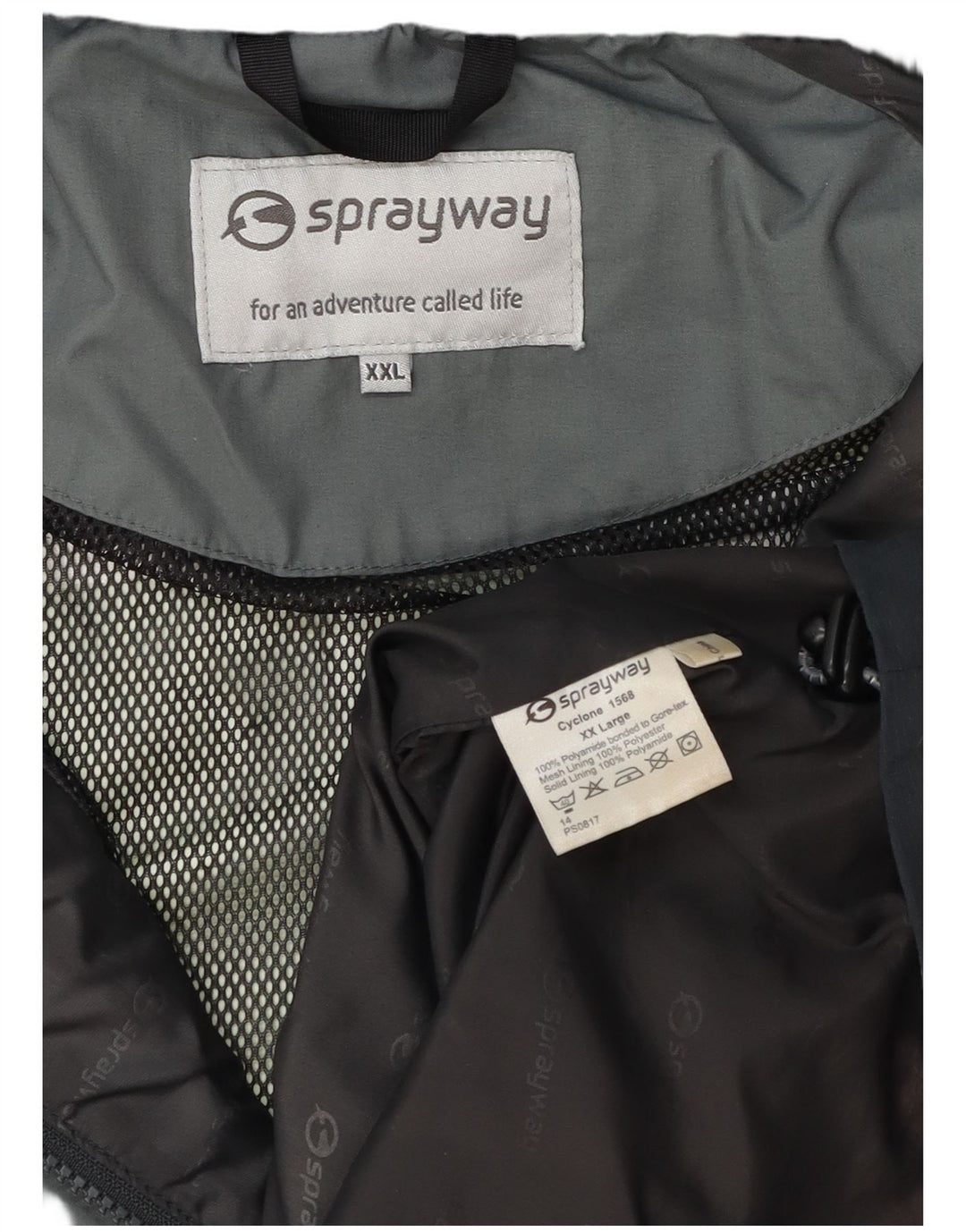 Мужская дождевик с капюшоном Sprayway UK 44 2XL Синий Полиамид с цветными блоками