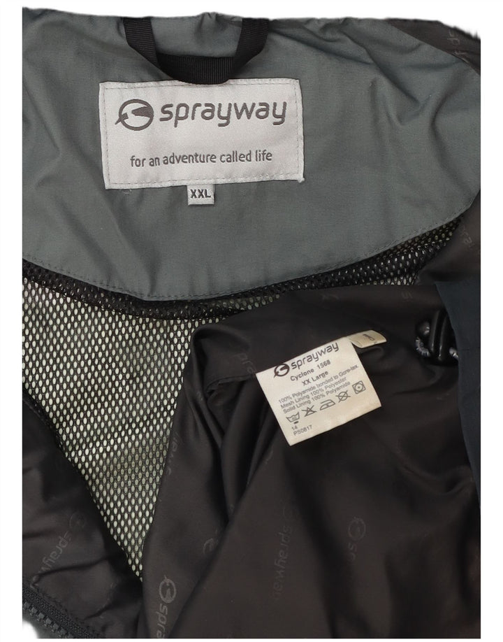 Мужская дождевик с капюшоном Sprayway UK 44 2XL Синий Полиамид с цветными блоками
