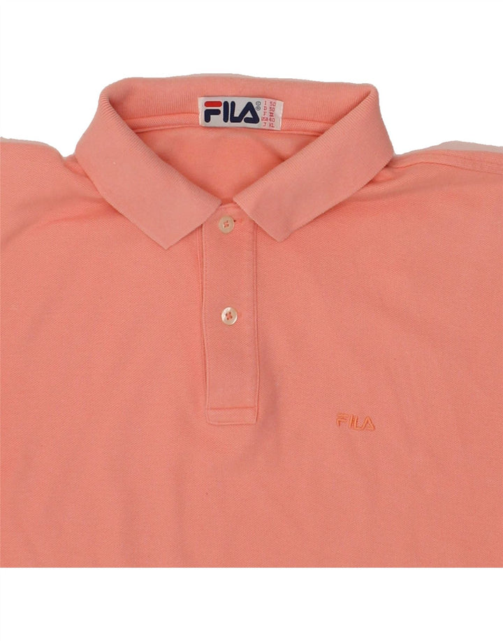 FILA Mens Polo Shirt IT 50 Medium Pink Cotton Vintage Fila and Second-Hand Fila from Messina Hembry 