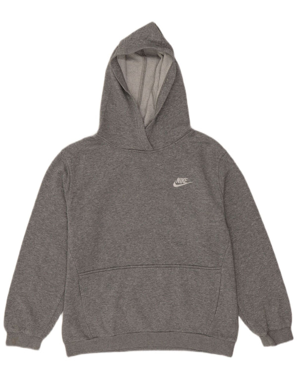 Джемпер с капюшоном Nike для девочек 13–14 лет, XL, серый хлопок в крапинку
