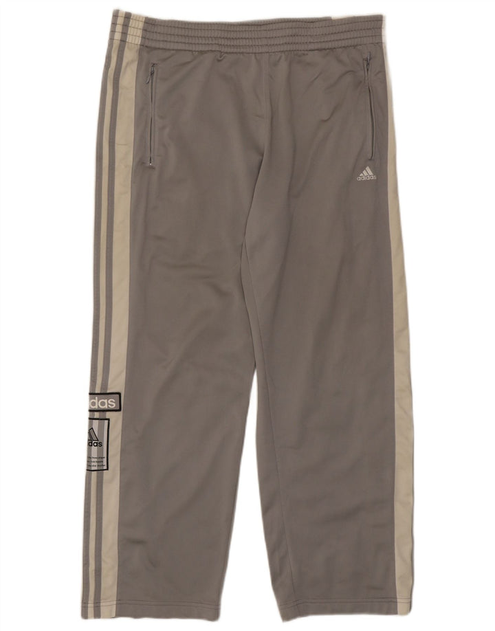 Adidas Мужские спортивные брюки с графическим рисунком XS Серый полиэстер