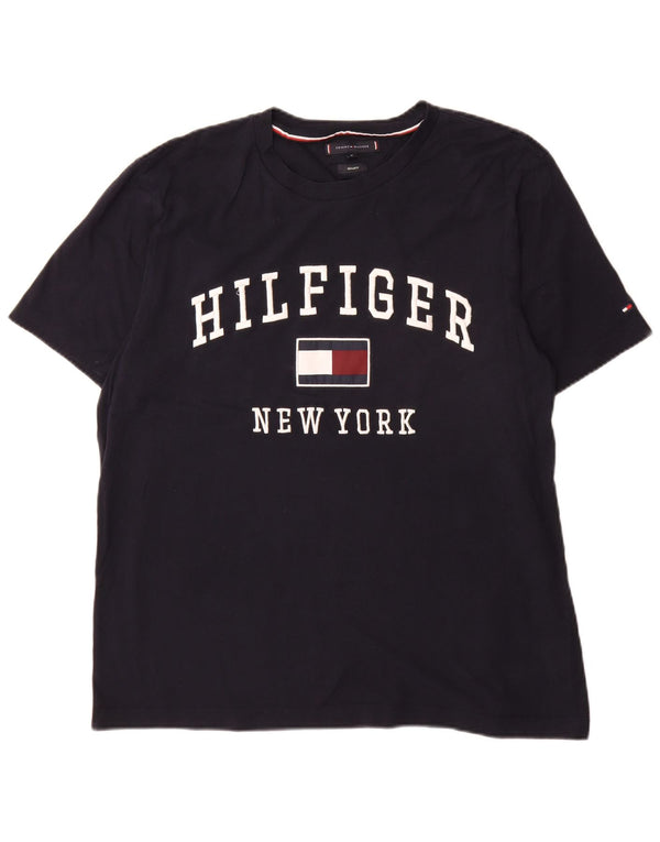 Мужская футболка с рисунком Tommy Hilfiger Regular Fit Top XL Темно-синяя