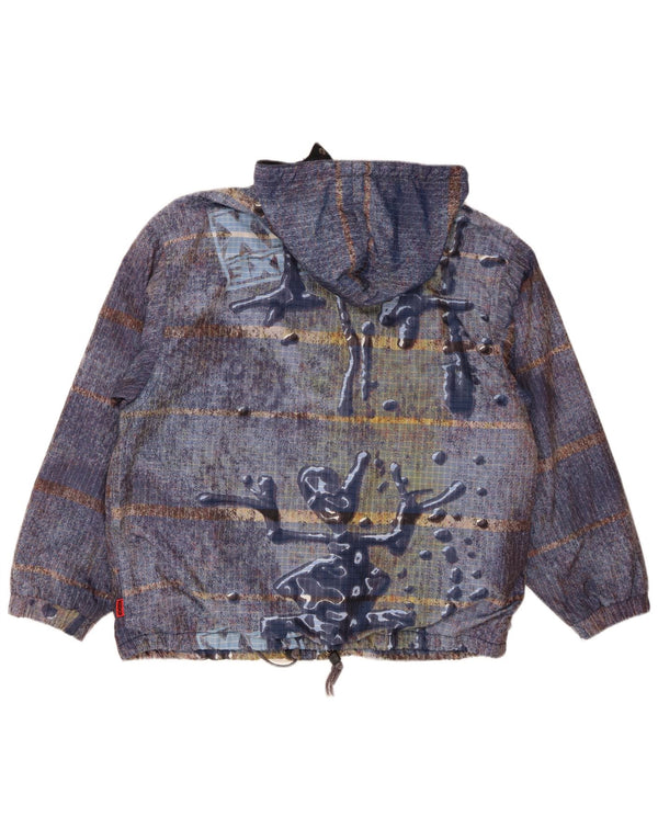 Мужская ветровка с абстрактным узором XS Exes UK 40, большая синяя