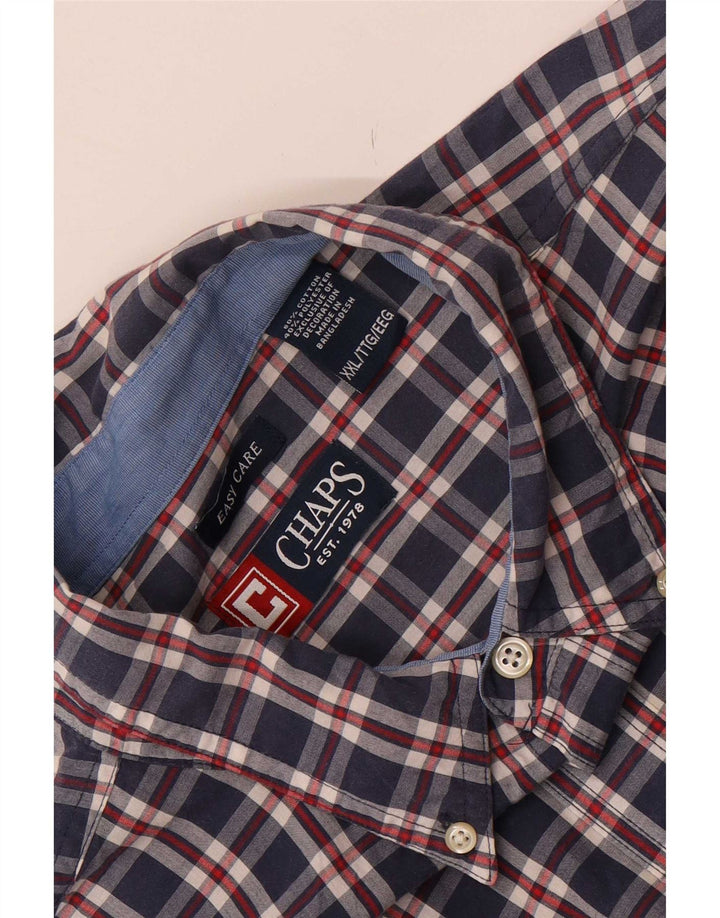 Мужская рубашка Chaps Easy Care 2XL, темно-синяя клетка, хлопок