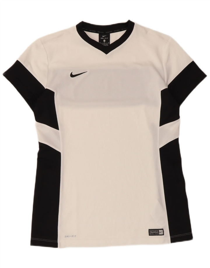 Мужская футболка Nike Dri Fit, средний белый полиэстер с цветными блоками