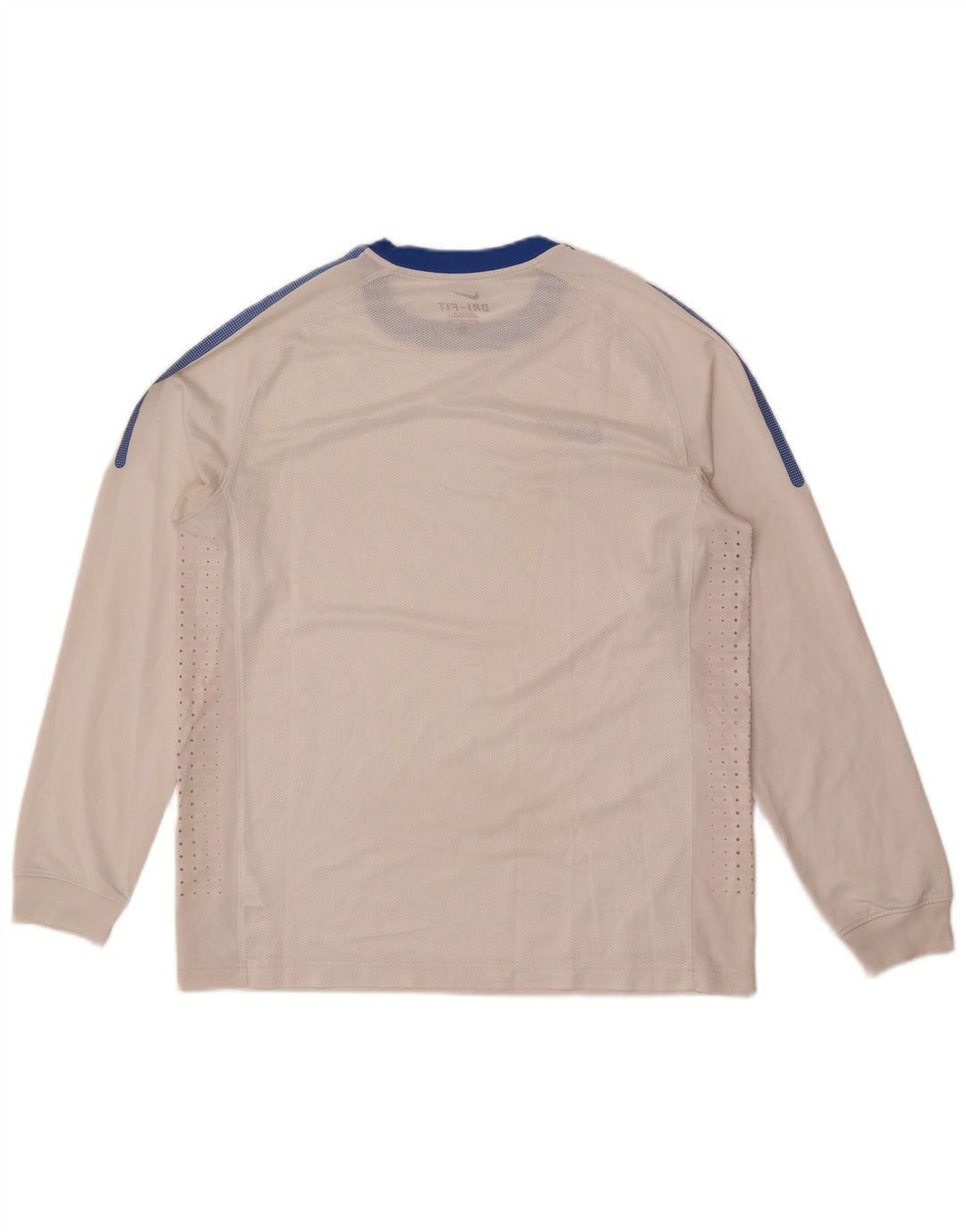Мужской топ Nike Dri Fit с длинным рукавом, большой белый полиэстер с цветными блоками