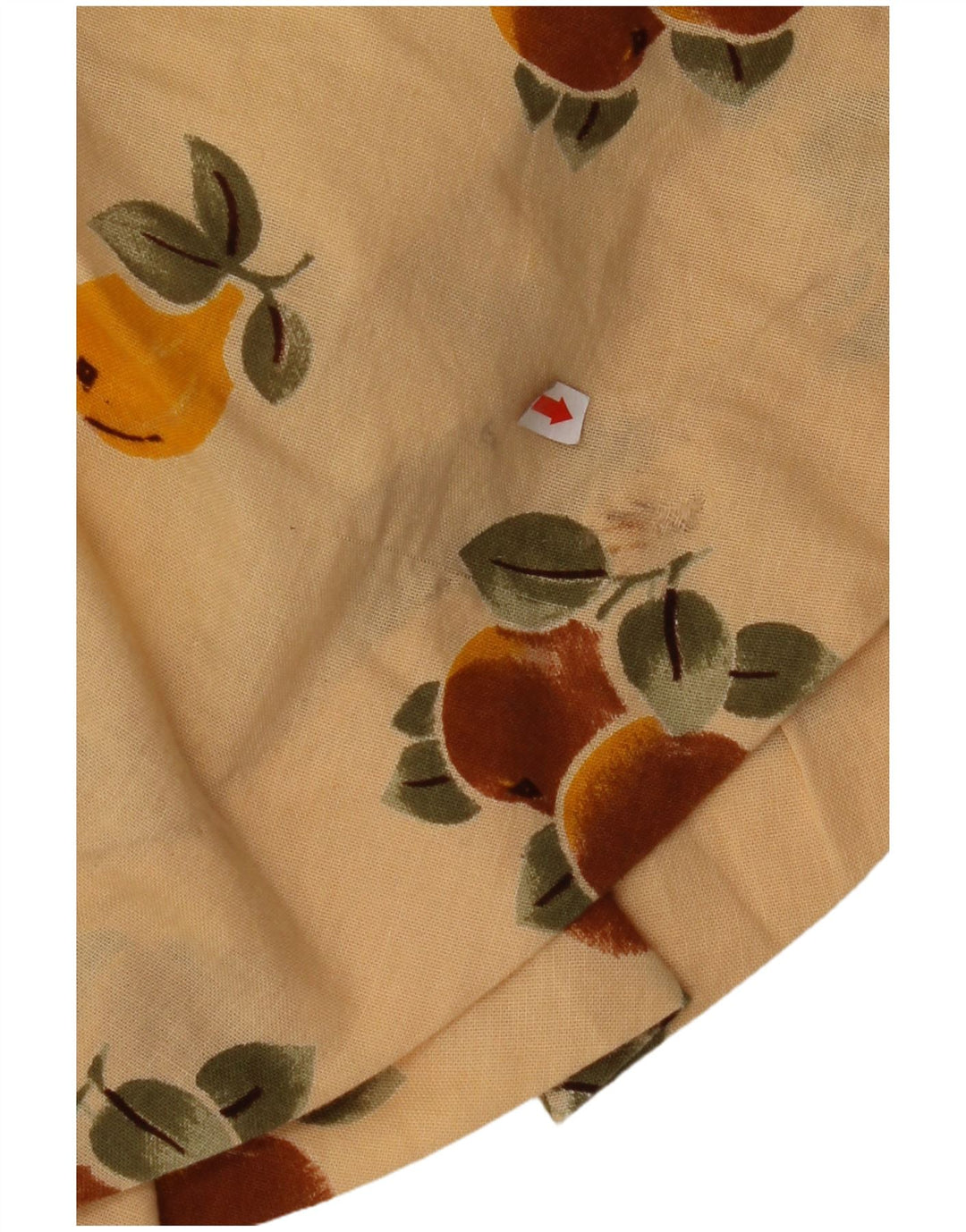 ВИНТАЖНАЯ женская плиссированная юбка-трапеция с абстрактным узором W24 XS, бежевая