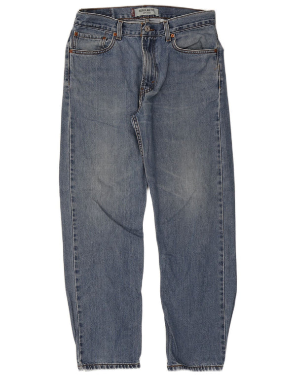 Мужские прямые джинсы Levi's 505 стандартного кроя W34 L30 синие, хлопок