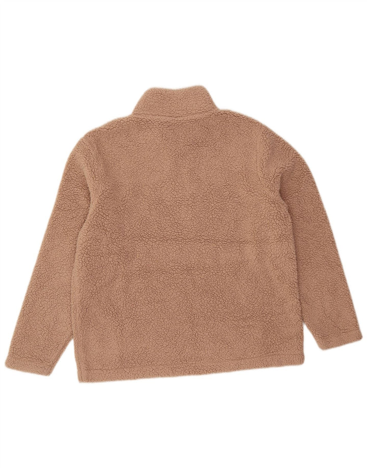 Женский флисовый джемпер Fila с графическим рисунком UK 16, большой размер, бежевый полиэстер