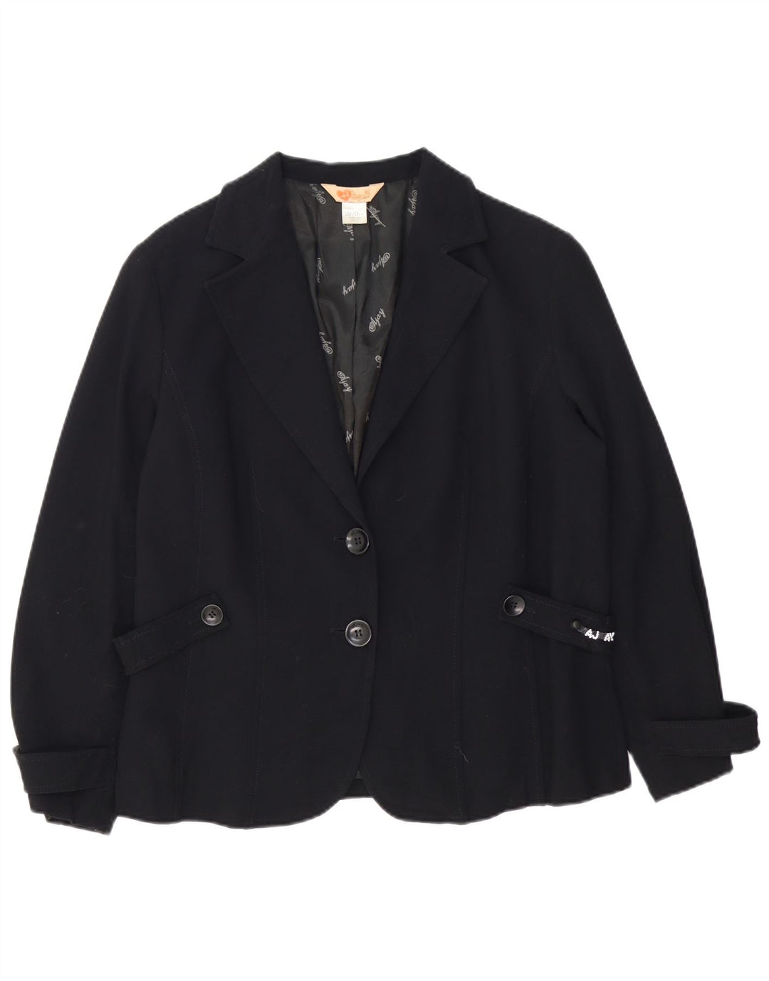 Женский пиджак Liu Jo на 2 пуговицах IT 52 2XL, черный ацетат