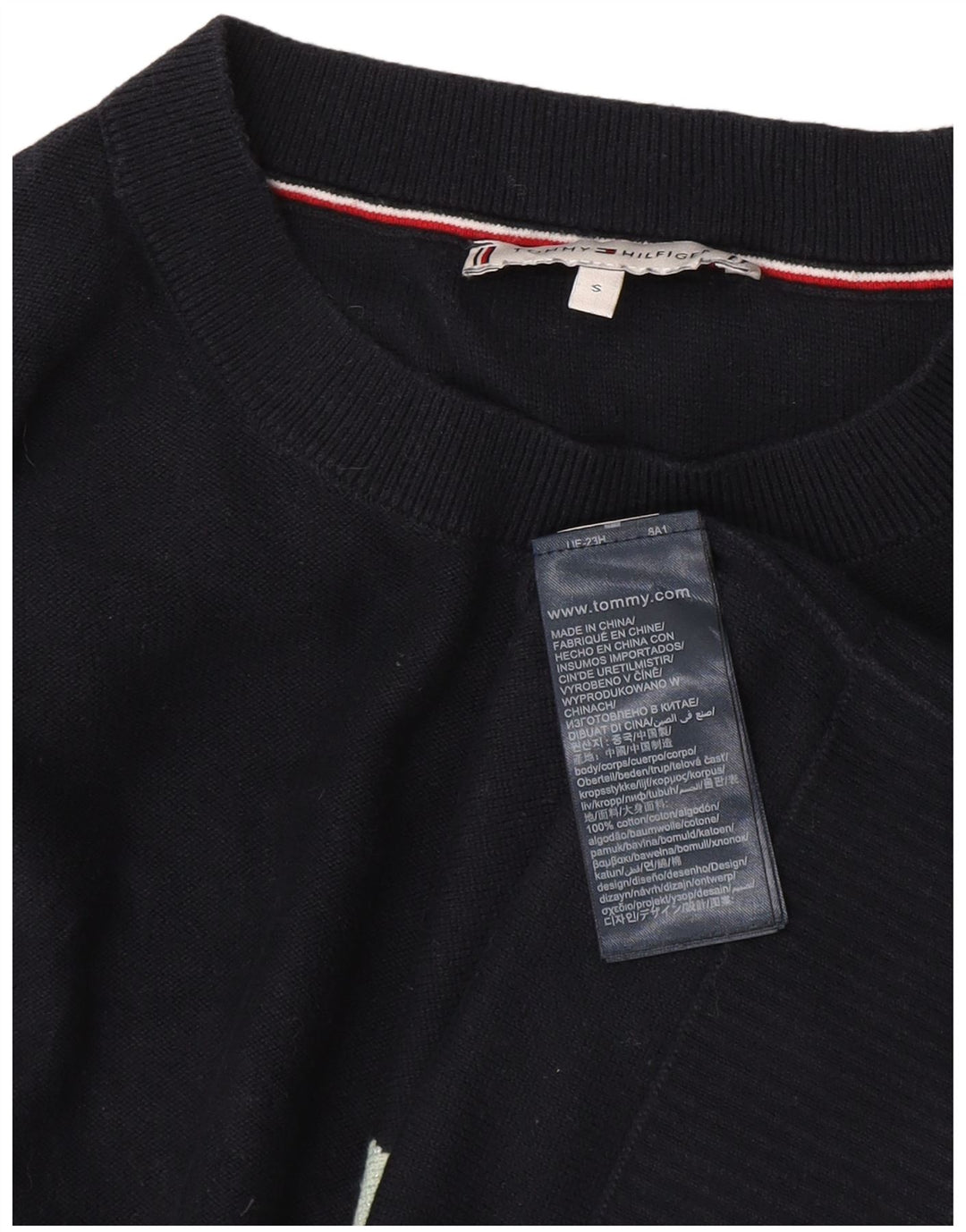 Женский джемпер с вырезом «лодочка» Tommy Hilfiger UK 10, маленький темно-синий