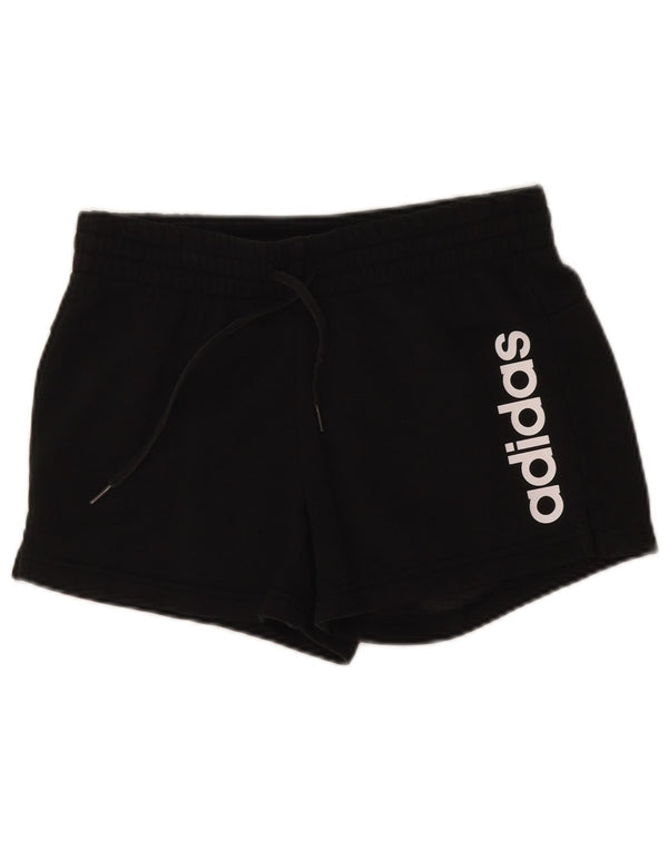 Женские спортивные шорты Adidas с графическим рисунком UK 8/10, маленькие W26, черный хлопок