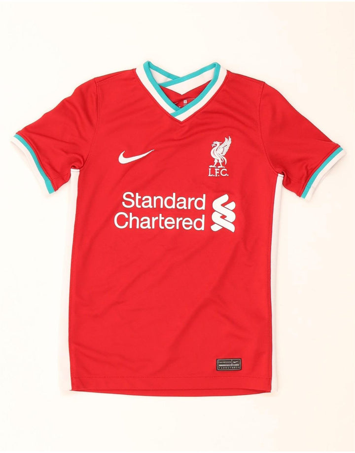 Футболка с рисунком NIKE для мальчиков Liverpool, 8–9 лет, маленькая красная с цветными блоками