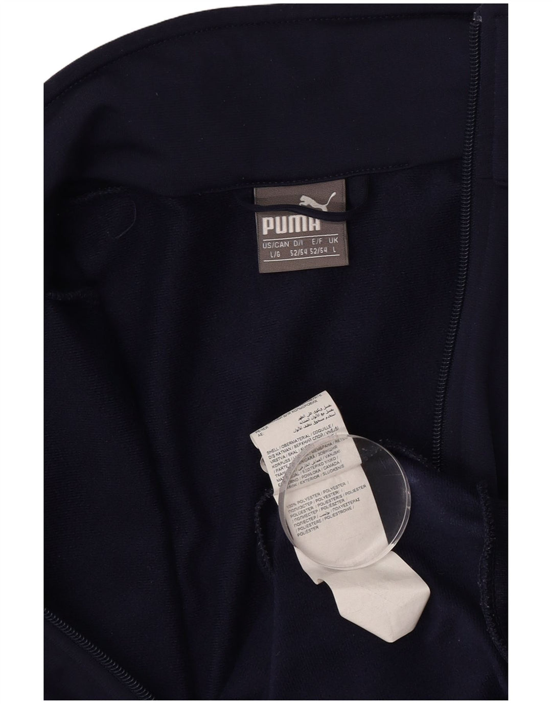 Мужская спортивная куртка с графическим рисунком PUMA, большая темно-синяя полиэстер