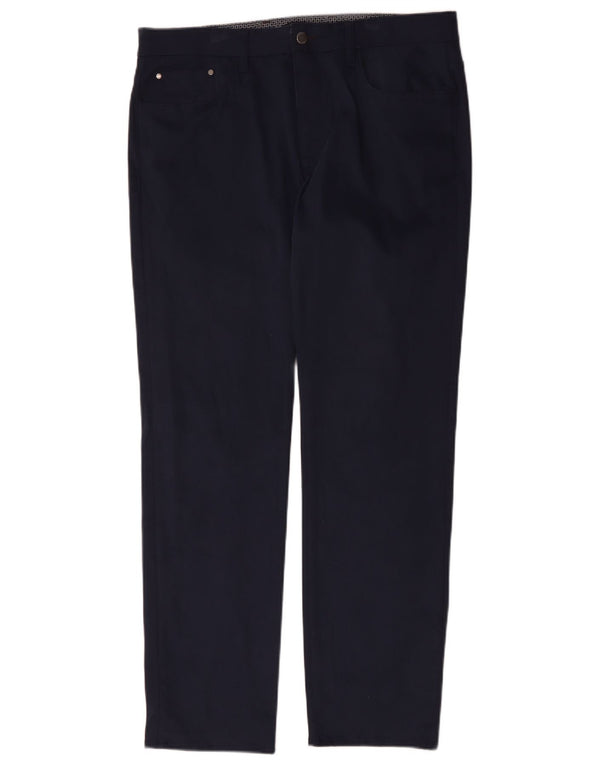 Мужские прямые повседневные брюки Ted Baker W36 L32 темно-синие, хлопок