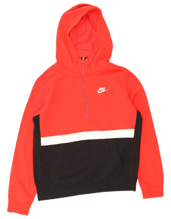 Джемпер с капюшоном на молнии для мальчиков Nike, 13–14 лет, размер XL, красные цветные блоки
