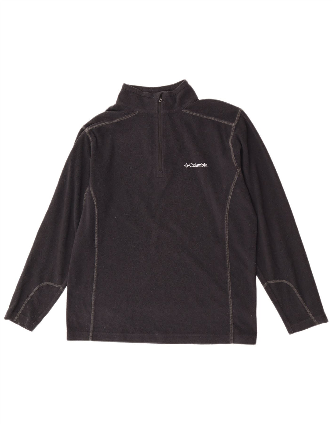 Мужской флисовый джемпер Columbia с воротником на молнии, средний черный, полиэстер
