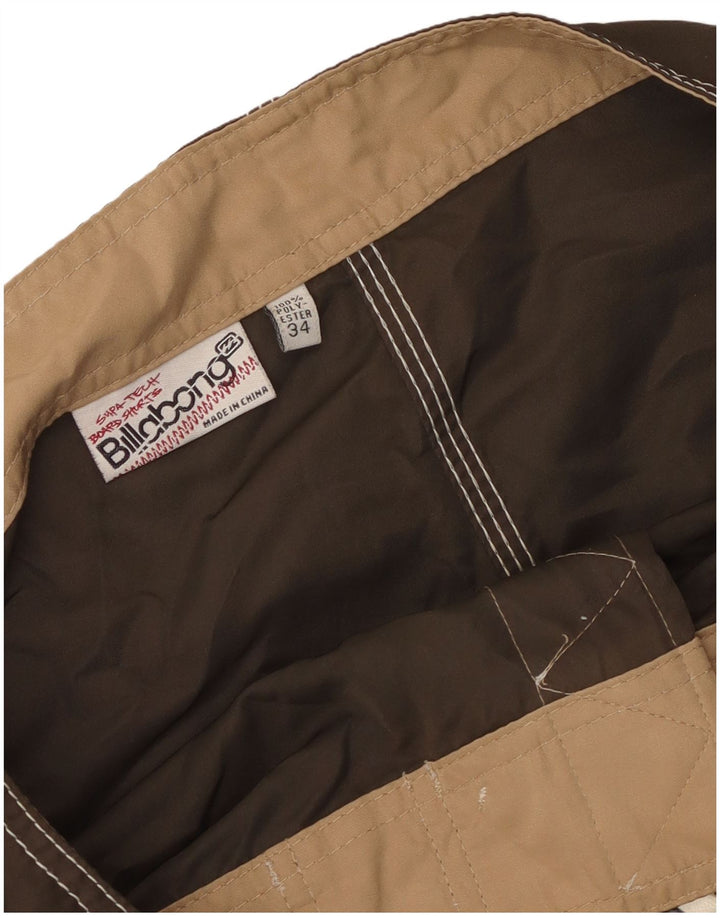 Billabong Мужские шорты для плавания с рисунком, большие коричневые, полиэстер