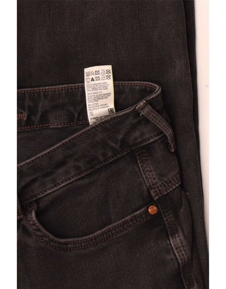 Женские джинсы узкого кроя Marks & Spencer UK 12 Medium W30 L28, черный хлопок