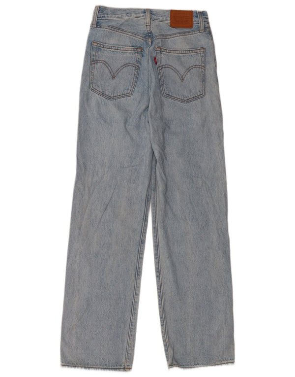 Женские прямые джинсы LEVI'S Ribcage с высокой талией W25 L29, синий хлопок