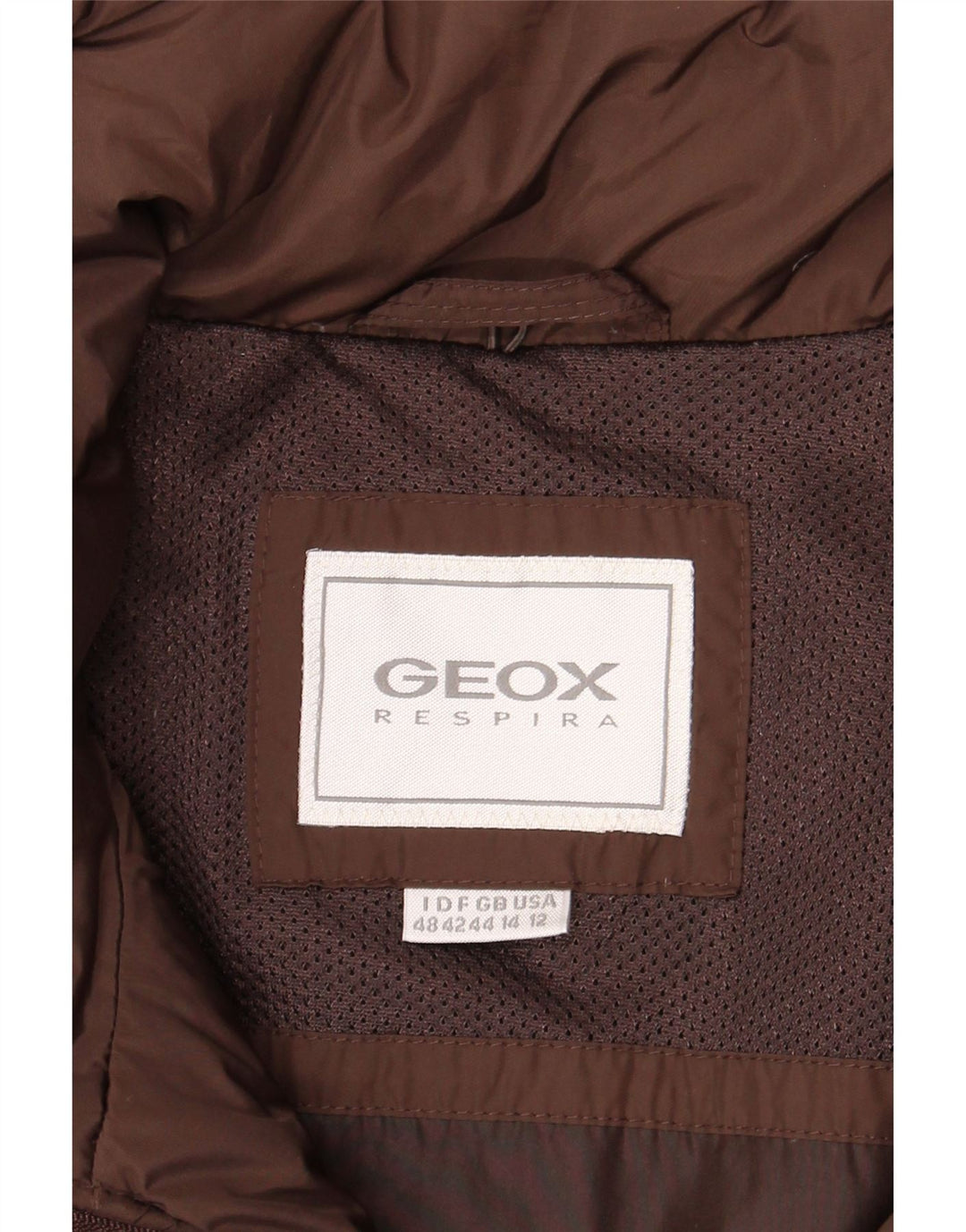 Женская стеганая куртка GEOX Respira UK 14, большая, коричневая