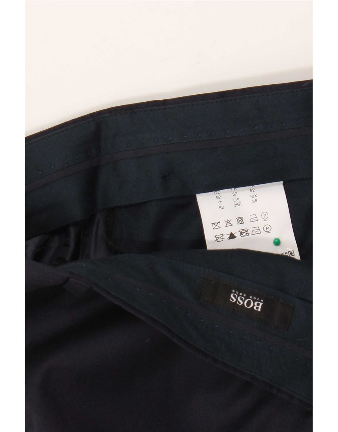 Мужские узкие брюки Hugo Boss W36 L30 темно-синие, шерсть