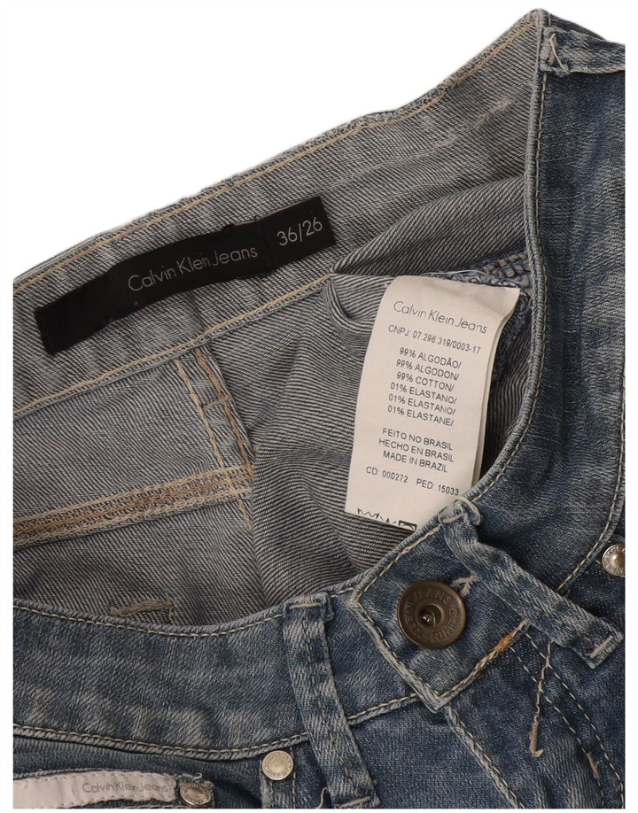Женские прямые джинсы Calvin Klein W26 L31, синий хлопок