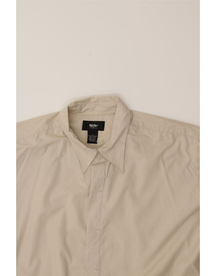 MOSSIMO Mens Short Sleeve Shirt Large Beige Polyester Vintage Mossimo and Second-Hand Mossimo from Messina Hembry 