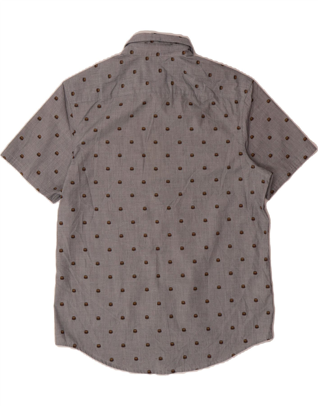 PENGUIN Mens Heritage Slim Fit Short Sleeve Shirt Medium Grey Cotton Vintage Penguin and Second-Hand Penguin from Messina Hembry 