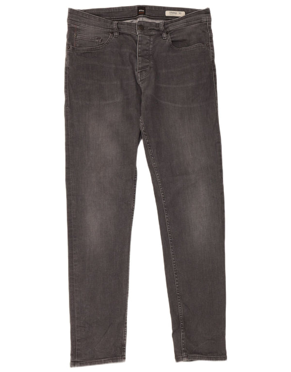 Мужские зауженные джинсы Hugo Boss W32 L31 Серые