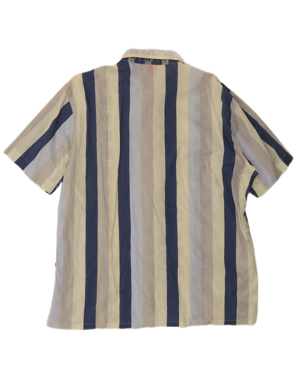 Мужская рубашка с коротким рукавом Hugo Boss XL, разноцветный хлопок с геометрическим рисунком