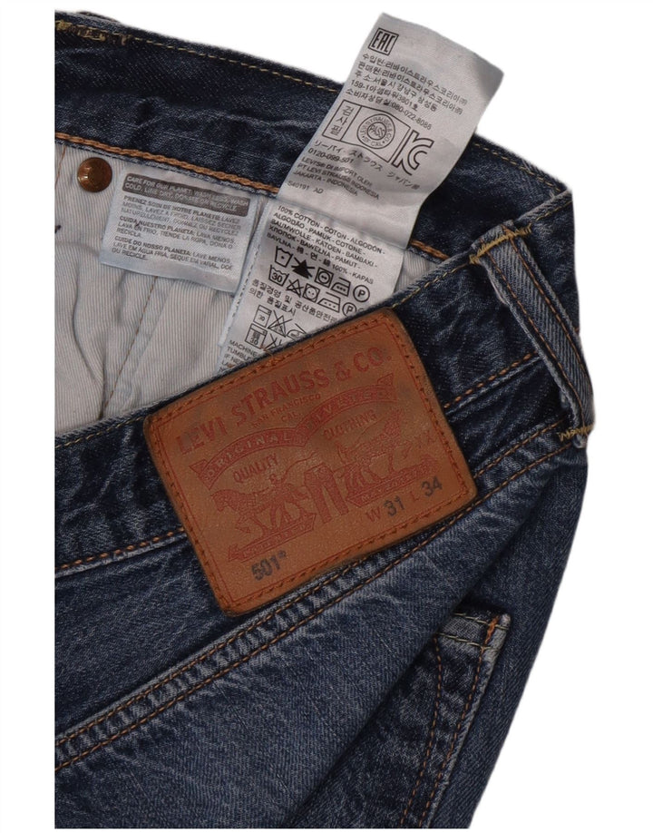 Мужские прямые джинсы Levi's 501 W31 L34 синие