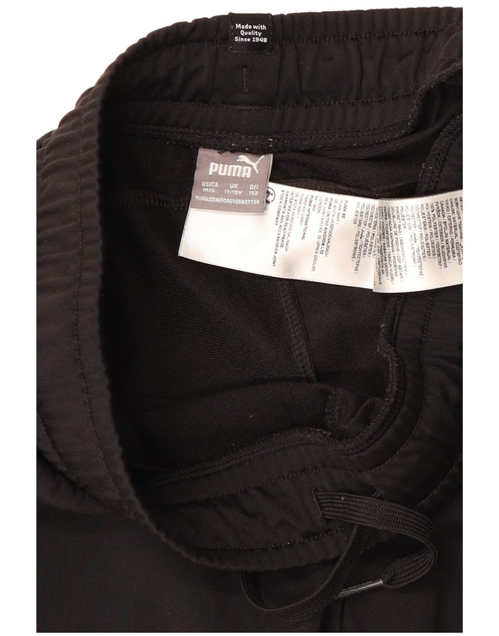 Спортивный костюм PUMA для мальчиков, брюки для бега, 11–12 лет, черный полиэстер