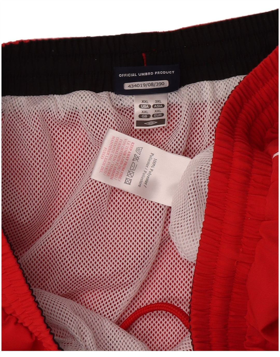 Мужские спортивные шорты с рисунком Umbro 2XL, красный полиэстер