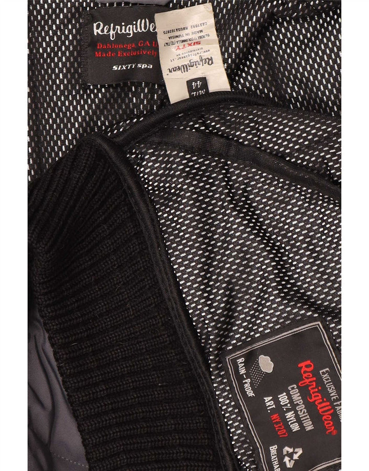 Refrigiwear Женская дождевик с капюшоном IT 44 Средний серый нейлон с цветными блоками