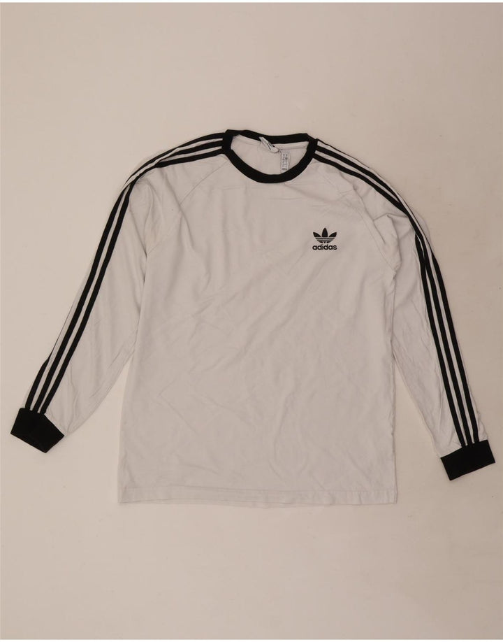 Мужской топ Adidas с длинным рукавом, большой белый хлопок