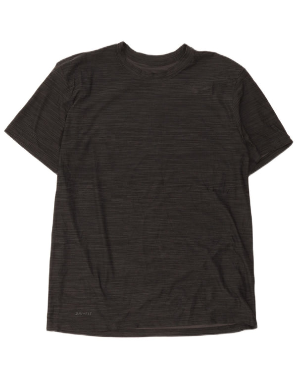 Мужская футболка Nike Dri Fit из полиэстера с большой черной полоской