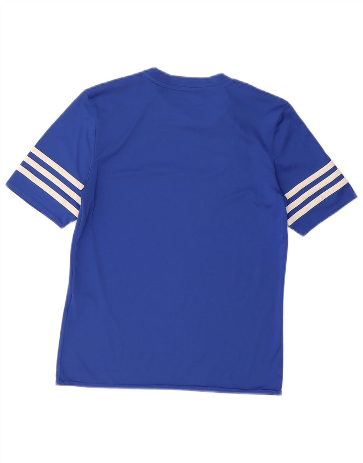 Футболка Adidas Climalite для мальчиков, топ 11–12 лет, большой синий полиэстер