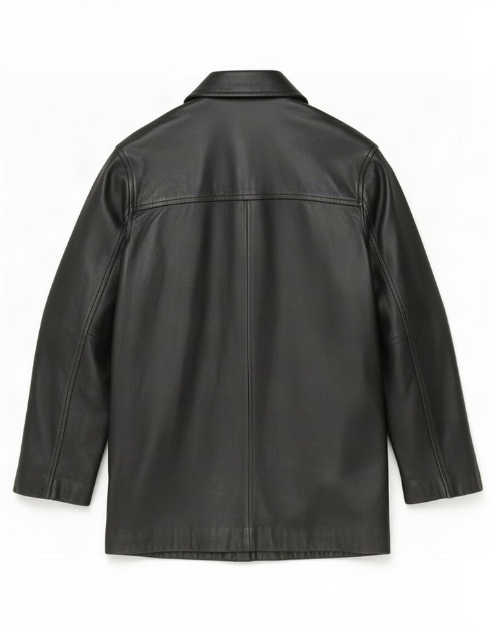 Мужское кожаное пальто Jonathan Adams UK 38 Medium Black