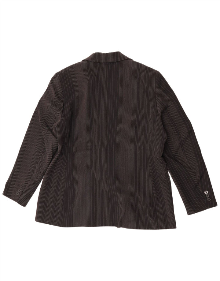 Женский пиджак на двух пуговицах Marks & Spencer, Великобритания, 14, большая черная полоска