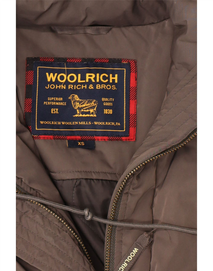 Женская парка WOOLRICH UK 6 XS Коричневая классическая