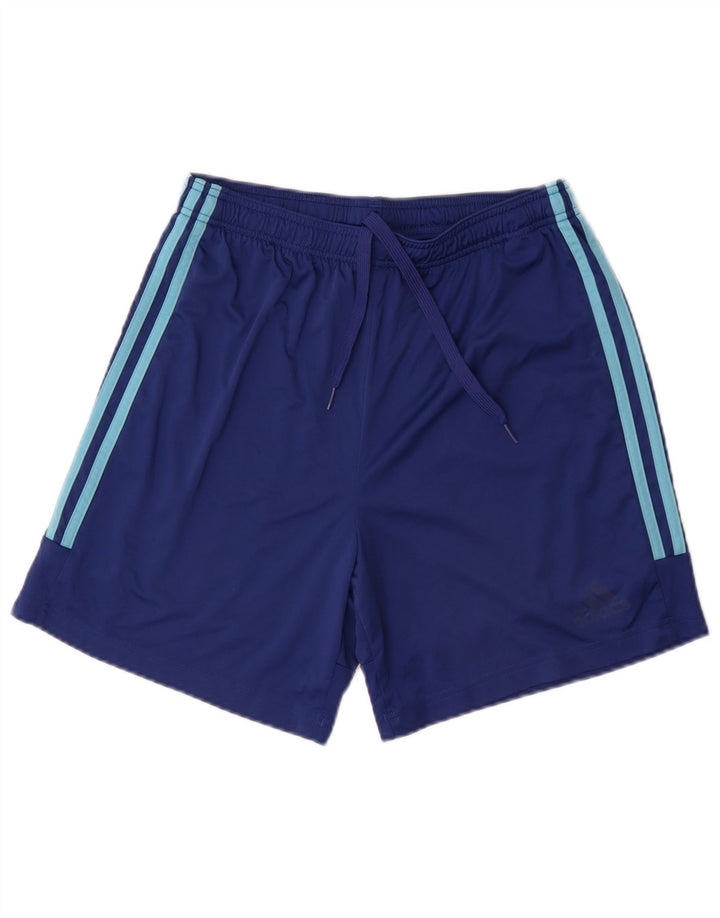 Мужские спортивные шорты Adidas Aeroready среднего размера, темно-синие, полиэстер