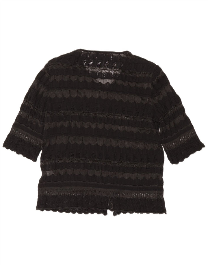 Женский кардиган с короткими рукавами Liola IT 48 XL в черную полоску