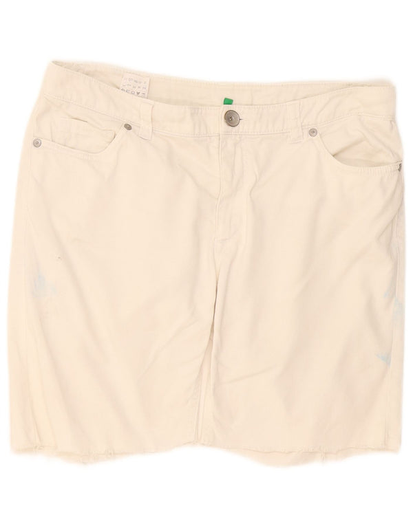 Benetton Женские повседневные шорты IT 44 Medium W34 Белый хлопок