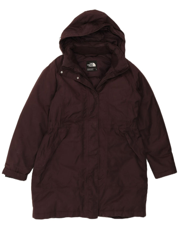 Женское стеганое пальто с капюшоном The North Face UK 14, большой фиолетовый, хлопок
