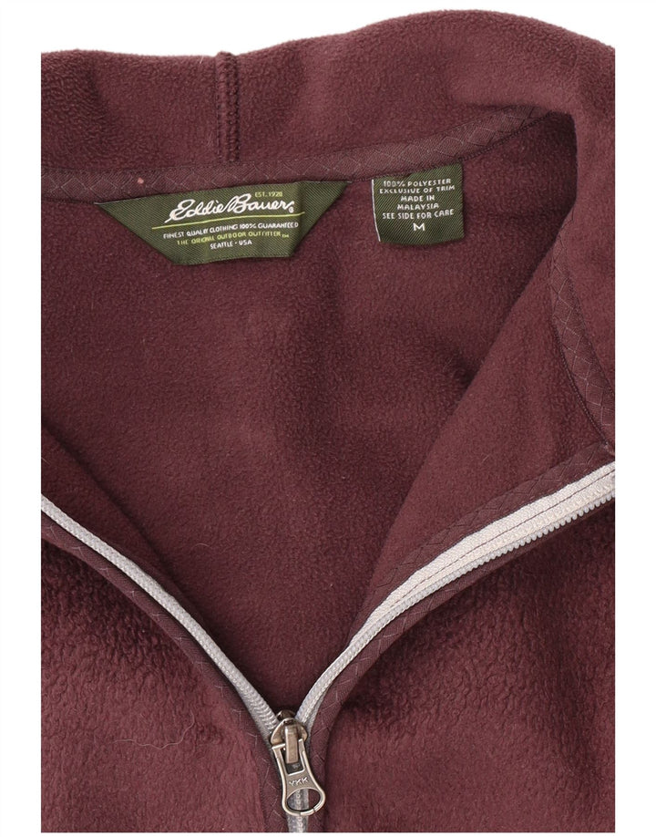 Женская флисовая куртка EDDIE BAUER с капюшоном UK 14, средний бордовый полиэстер