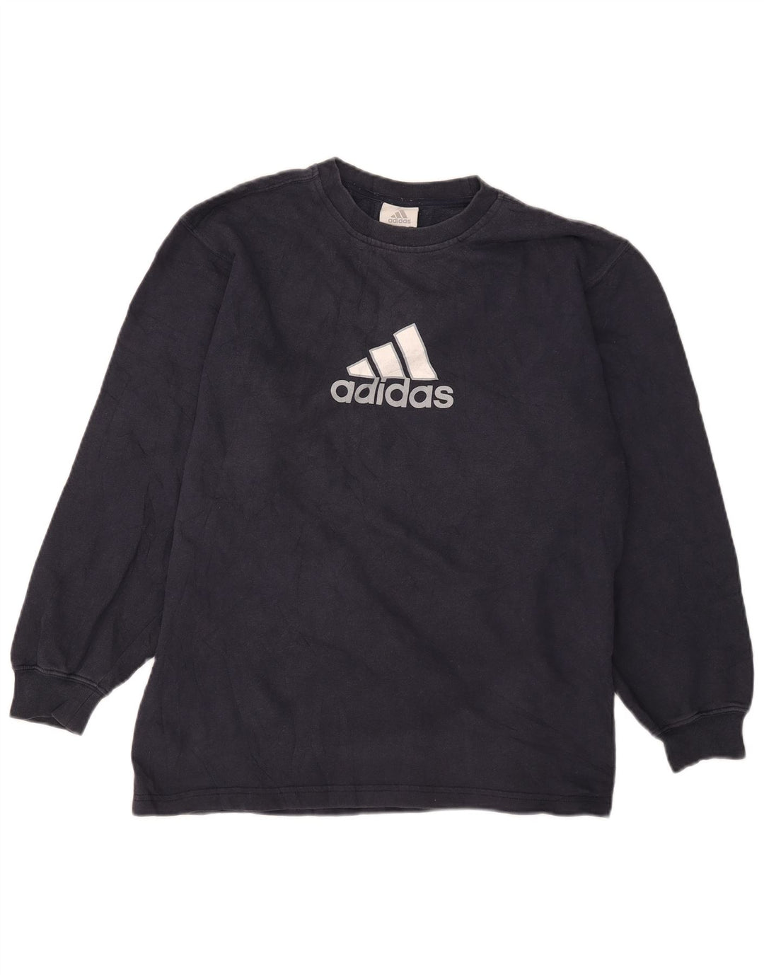 Джемпер с рисунком Adidas для мальчиков 15-16 лет, темно-синий